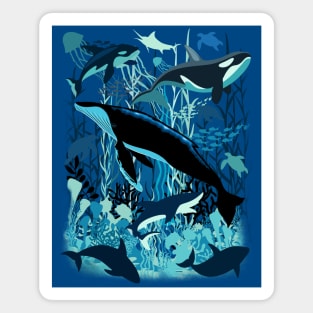 Sealife Blue Shades Dream Underwater Scenery Magnet